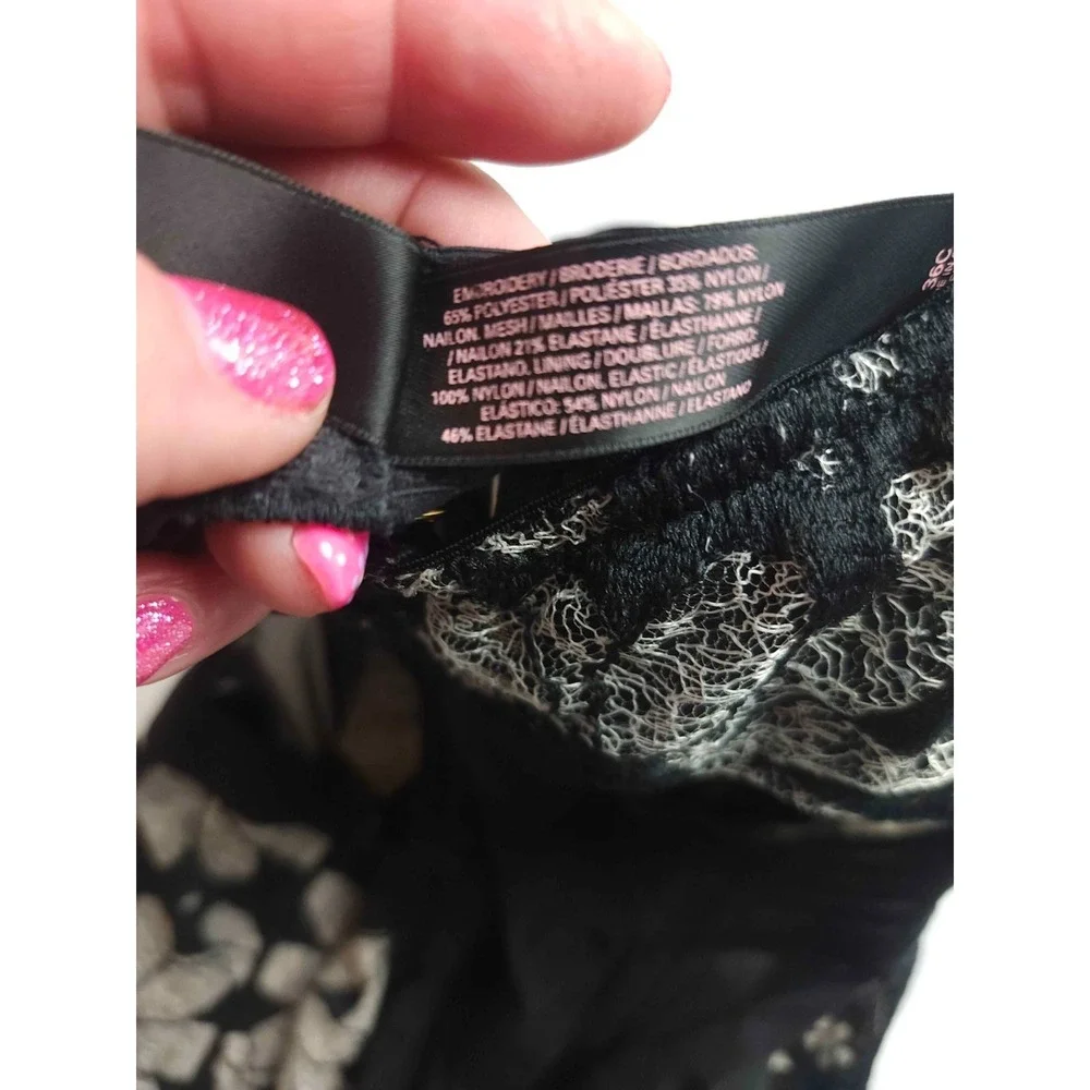 Vintage Y2K Victoria's Secret Corset Top 36C‎ Floral Lace Whimsigoth Coquette